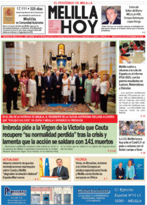 Portada del periódico Melilla Hoy del 9 de septiembre de 2026