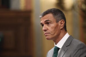Pedro Sánchez durante su comparecencia en el Congreso sobre la crisis migratoria en Ceuta