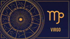 Representación del signo zodiacal Virgo en un diseño gráfico