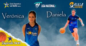 Verónica y Daniela, jugadoras de baloncesto del Club La Salle Melilla