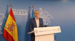 José Miguel Tasende de Vox en rueda de prensa en Melilla