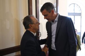 Encuentro entre el presidente Sánchez y el presidente de Ceuta, Juan Vivas.