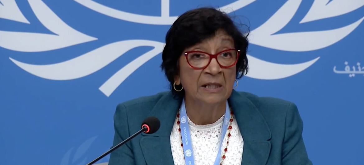 Navi Pillay en la ONU - MelillaHoy Navi Pillay en conferencia de prensa de la ONU