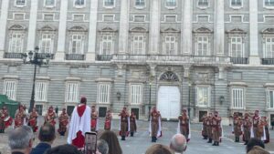 La Nuba de Regulares de Melilla actuando en un encuentro musical militar.