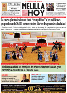 Portada del periódico Melilla Hoy del 8 de octubre de 2026 con noticias locales.